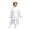 ZA-White-frostluinai women raincoat, variant on Boys Girls Long Rain Coat Extra Thick Hooded Waterproof for Kids Students Loose Cuffs Portable Hiking Ages 3-14Y