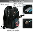 thumbnail image 4 of Disketp American Flag Mochila de Viaje Estampada para Laptop con Puerto de Carga USB, Mochila Impermeable para Computadora – Regalo para Hombres y Mujeres, 4 of 7