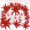 thumbnail image 4 of Globos Láser Estrella Roja de 14 Puntas de Papel Aluminio de 22 pulgadas - Paquete de 6, 4 of 7