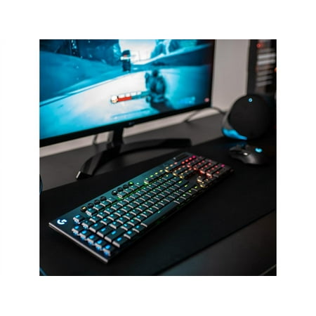 Logitech - G915 LIGHTSPEED Full-size Wireless Mechanical GL Tactile Switch Gaming Keyboard with RGB Backlighting - Black
