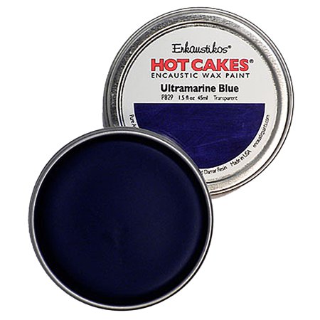 UPC: 0813043011540 | Enkaustikos Hot Cake Encaustic Wax Paint  1.5 oz. Tin  Ultramarine Blue