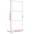thumbnail image 2 of vidaXL Interior Door 36.6"x79.3" Black ESG Glass and Aluminum, 2 of 6