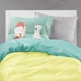 thumbnail image 2 of White Boxer and Snowman Christmas Fabric Standard Pillowcase, 2 of 2
