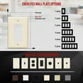 thumbnail image 5 of ENERLITES Decorator Light Switch or Receptacle Outlet Wall Plate, Glossy, Midway Size 1-Gang 4.88" x 3.11", Unbreakable Polycarbonate Thermoplastic, UL Listed, 8831M-LA, Light Almond, 5 of 5