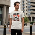 thumbnail image 3 of Smartprints Onigiri Kaiju Monster Japanese Art Men's T-Shirt Off White, Cotton, S, 3 of 4