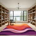 thumbnail image 2 of ODIKA 3x5 Machine Washable Non-Slip Area Rug, Abstract Orange High Traffic Rug, Orange, 1093129, 2 of 7