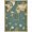 Teal Cream Gold, Pattern 16, variant on ODIKA 8'x10' Washable Area Rug Nautical Reef Coral Center Map Ocean Compass Border Vintage Turtle Flowing for Dining Room, Large Office, Lounge, Non-Slip Chair-Friendly Mat