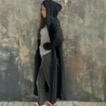 thumbnail image 2 of DDAPJ pyju 2024 Clearance Women Hooded Open Front Cardigan Sweaters, Fall Winter Casual Long Sleeve Cable Knit Long Cardigans Solid Color Soft Cozy Chunky Outwear Coats with Pockets, 2 of 7