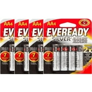 (4 Pack) Eveready Silver Alkaline AA Batteries, 4 Count