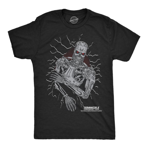 Mens Funny T Shirts T 800 Bust Through Sarcastic Terminator 2 Movie Tee For Men Graphic Tees