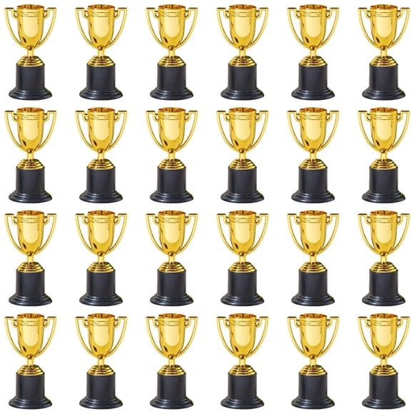 Minitrofeos Juvale, paquete de 24 unidades, oro, para torneos deportivos