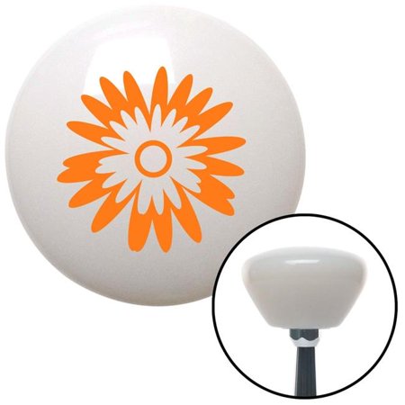 American Shifter Orange Hawaiian Flower No.3 White Retro Shift Knob with M16 x 1.5 Insert Shifter Auto