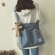 thumbnail image 2 of [Nuevo Producto] Bolsa De Lona De Verano Mujer De Gran Capacidad De Un Hombro Diagonal Versión Coreana Viajero De La Universidad Estudiante Clase Escuela Casual Tela Lateral Bolso De, 2 of 4