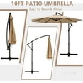 thumbnail image 6 of 10ft Offset Hanging Market Patio Umbrella with UV Protection Waterproof for Outdoor/Market/Backyard/Pool/Garden/Lawn, 6 of 7
