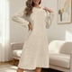 thumbnail image 1 of mfyjkho Vestidos para mujer, Camisón grueso de manga larga de color liso para mujer Vestidos festivos para mujer xl, 1 of 7