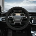 thumbnail image 5 of Universal Velvet Steering Wheel Cover | Non-Slip Grip | Winter Warmth | 38cm Universal Fit | Elastic Polyester Material | 1-Piece Car Interior Accessory, 5 of 6