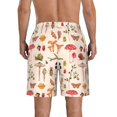 thumbnail image 3 of Bixox Men's Retro Autum Mushrooms printing Casual Classic Fit Short Summer Beach Shorts, 3 of 6