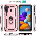 thumbnail image 4 of Samsung A21 Phone Case, Galaxy A21 Phone Case with Screen Protector, Military Grade Protective Cases with Ring for Samsung Galaxy A21 (Rose Gold), 4 of 12