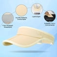 thumbnail image 2 of dgysar All-Sport Quick Dry Visor Breathable Empty Top Hat for Men and Women, Running Gear Beige 1PC, 2 of 6