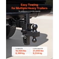thumbnail image 2 of VEVOR Adjustable Trailer Hitch, Fit 2.5 Inch Receiver, Trailer Hitch Mount with 2 Inch & 2-5/16 Inch Balls, 21000 lbs GTW, 9 Inch Drop, Towing Ball Mounts for RVs, Off-Road Vehicles and Trucks, Black, 2 of 9