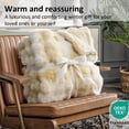 thumbnail image 2 of ROSEKIND ultra-soft 680GSM Faux Fur Ribbed Throw Blanket for Sofa & Bed, Cozy Gift for Adults & Friends, 90x108in, Tie-dye Yellow, 2 of 9