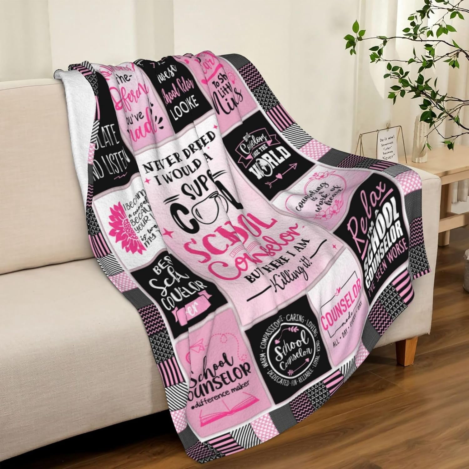 School Counselor Gifts for Christmas, School Counselor Gifts for Women, School Counselor Appreciation Gifts, Xmas Gifts for Counselors, Guidance Counselor Gifts Throw Blanket 60"X50"