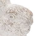 thumbnail image 4 of Creative Co-Op Decorative Resting Rabbit with Birds Figurine, Distressed White, 4 of 9