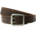 thumbnail image 4 of Ridgeline Trail Leather Belt by Nickel Smart®- Nickel Free Belt Buckle, Silver Hypoallergenic Double Pin Roller Buckle, 1.5 Inch Full Grain Leather Strap, USA Made, 4 of 7