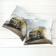 thumbnail image 2 of Ambesonne Cars Throw Pillow Cover 2 Pack, Racing Sports Drifting Men, 18", Yellow, 2 of 6