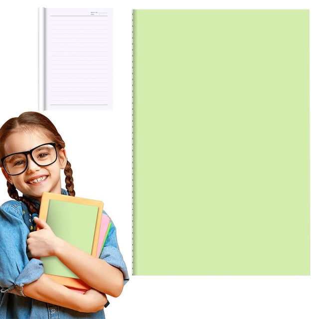 A5 Notebook Thickened Softcover Sewed Notebook Wear Smooth Writing Book 60 Pages Multi Color Portable Notebooks for Daily Note Taking,1Pcs(Light Green)