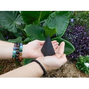 Karelia Creations Shungite Pyramid 3.5-inch Polished Reiki Charged EMF Protection Powered Gag Toy for all Age Groups
