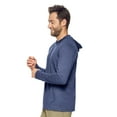 thumbnail image 3 of Expert Brand USA-Made Men's Athletic Heather Hoodie Shirt, Dark Heather Navy, Medium, 3 of 7