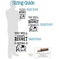 thumbnail image 4 of You Will Never Regret Being Kind Wall Decals Quotes Motivational - Die-Cut Vinyl Wall Art - Inspirational Vinyl Decals - Sayings for Wall Decor - Removable Office Lettering, 16x23-Inch, Burgundy, 4 of 5