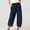 Navy, variant on Aloohaidyvio Pants ,Womens Elastic Waist Buttons Color Thin Stretch Skinny Pants Trousers
