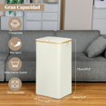 thumbnail image 4 of Cesto Para La Ropa Sucia Con Tapa, Cesta De Ropa Con Forro Extraíble Y Tapa, Cesta De Ropa Plegable De Gran Capacidad, Para Dormitorio, Baño, Lavadero. (Blanco roto), 4 of 4
