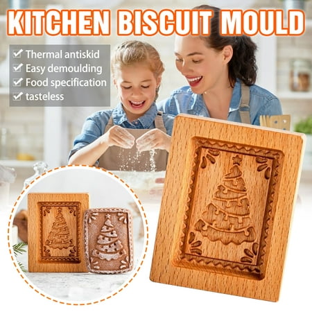 

EGNMCR Christmas Decorations Cake Pop Mold Cookie Die Cutting Machine Conical Plant Model Cookie Wooden Gingerbread Kitchen Gadgets - Fall Savings Clearance