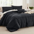 thumbnail image 1 of Juego de Edredón Bedsure Queen Pinch Pleat Negro Boho 4 Piezas, 1 of 7