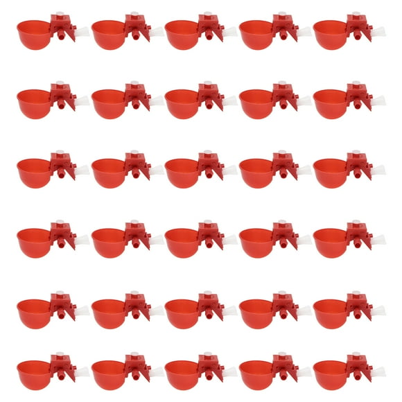 Bebedero ajustable 30PCS Bebedero de pájaros automático Práctico Bebedero para palomas Pollos Aves