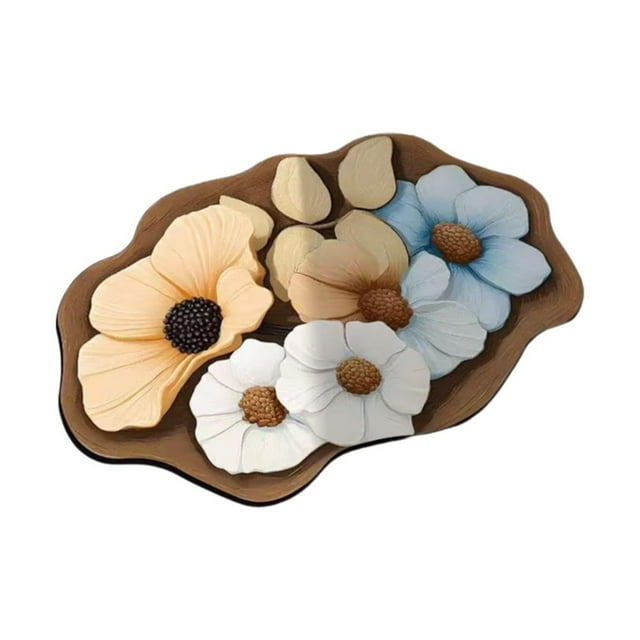 3D Visual Butterfly Flower Diatom Mud Floor Mats New