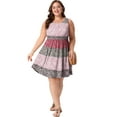 thumbnail image 6 of Cueply Plus Size Summer Dresses for Curvy Women Casual Sleeveless Crew Neck Loose Womens Midi Dresses, 6 of 10