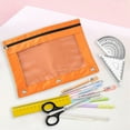 thumbnail image 4 of Uxgjfwu Pencil Case Three Hole Cloth Double Layer Mesh Large Capacity Zipper Organizer for Sch-ool Office Supplies 2 Pack, 4 of 9