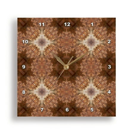 3dRose, Rusted metal kaleidoscope abstract., 15x15 Wall Clock