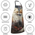 thumbnail image 5 of Naloa Romantic Flower Fox Couple Apron Kitchen Aprons with Pockets for Women Men Chef, 5 of 8