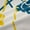 Yellow Teal White, variant on Homewish Retro Dahlia Black Out Curtains,Geometric Striped Curtains Pack of 2 (42x63 Each),White Blue Brown Bedroom Curtains For Men Women,Breathable Home Decor
