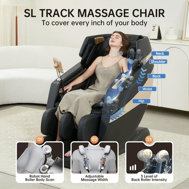 Real Relax 3D Massage Chair, Full Body Zero Gravity Recliner with