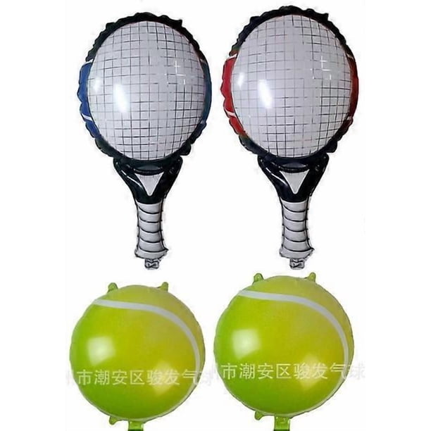 1 Set of Tennis Balloons And Rackets Set Tennis Bachelorette Party Decorations Durable Foil Balloons For Tennis Birthday Party Supplies