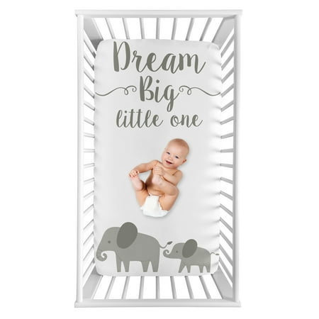 UPC: 0846480078678 | Elephant Grey and Mint Collection Photo Op Crib Sheet