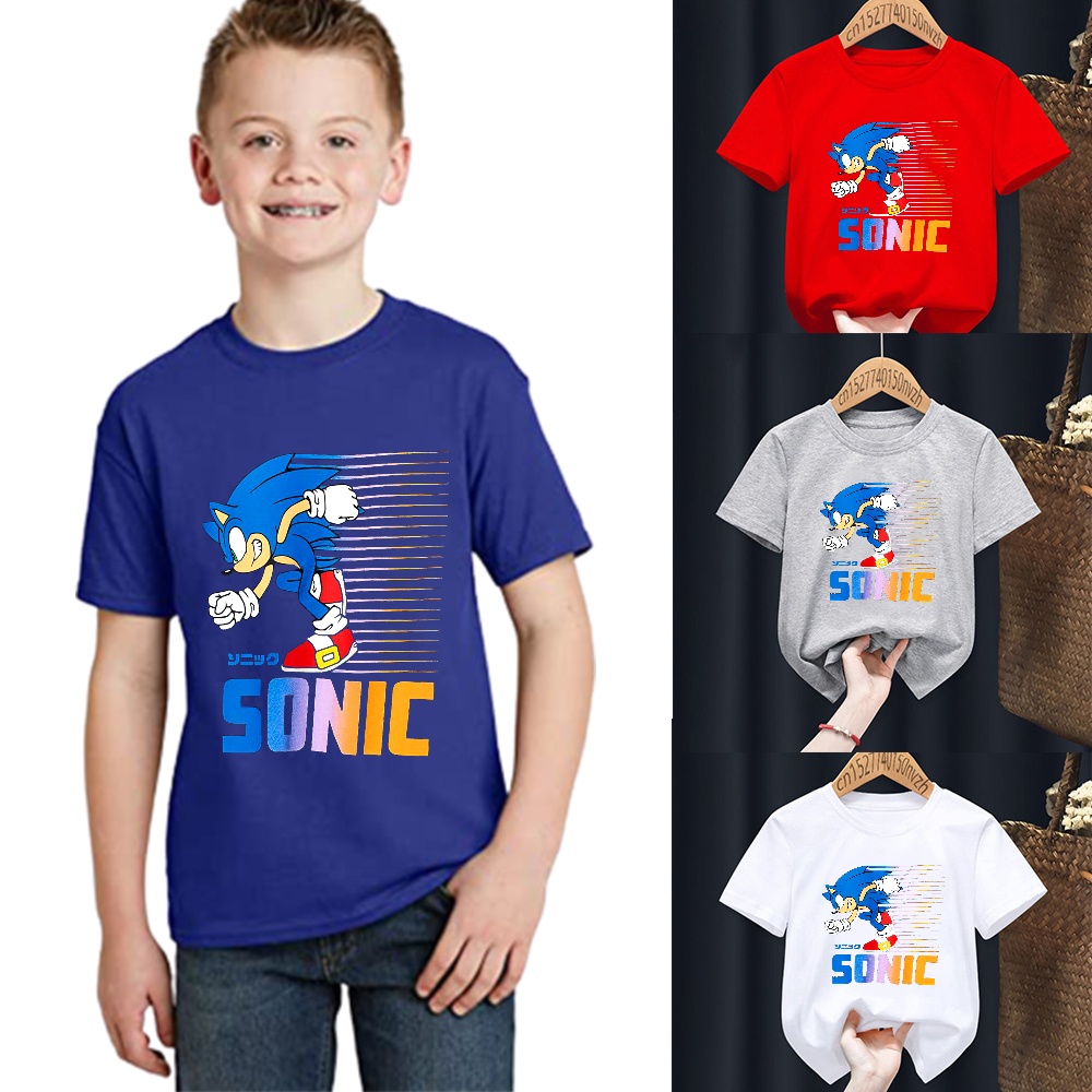 Sonic the Hedgehog Children's Short Sleeve, Kids Tshirt,SONIC Clothes