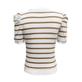 thumbnail image 4 of Womens T Shirts Women's Striped Pullover Round Neck Bubble Sleeve T Shirt Tops for Women, 4 of 4