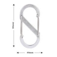 thumbnail image 3 of LJNYFDC Camping Gear Accessory 2Pcs Colored Carabiner Zipper Lock Clips Strong Load bearing Portable Camping Keyring S shaped Carabiners, 3 of 7